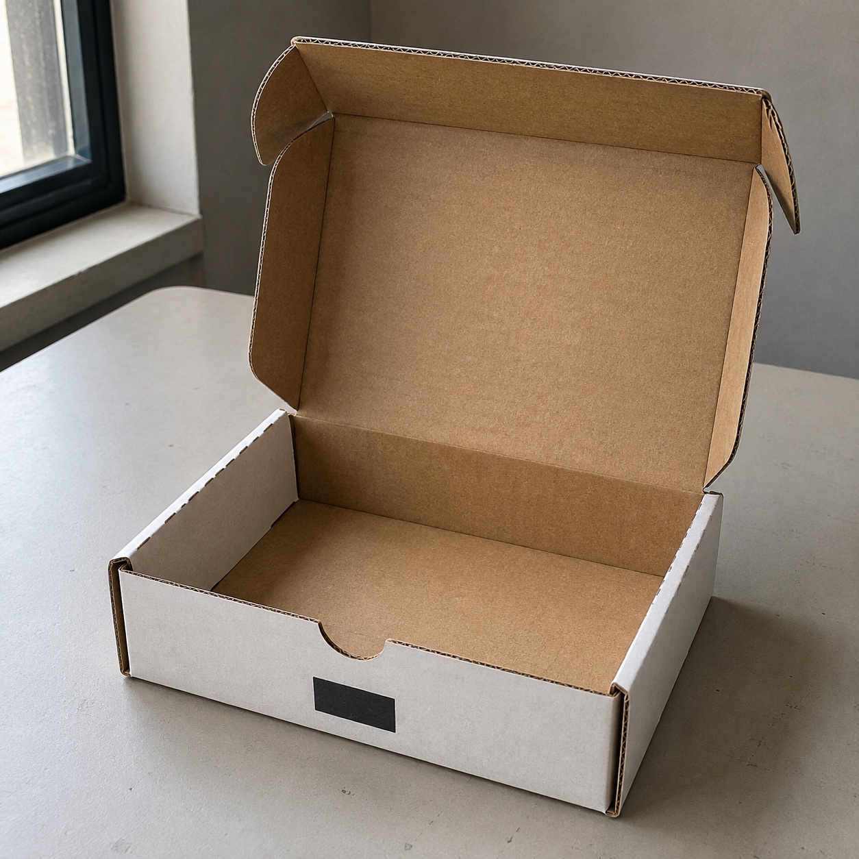 瓦楞飞机盒样品摄影风格效果示意